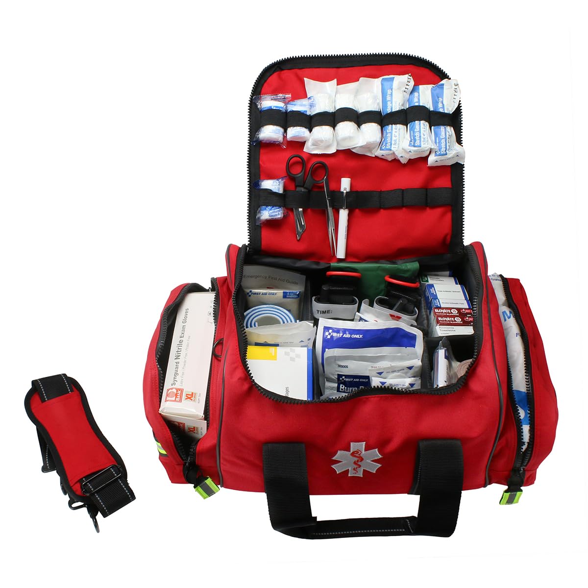 First Aid Only 91484 Basic First Aid Kit First Responder Bag with Bleed Control, 335 Pieces