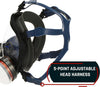 MFull Face Organic Vapor & Particulate Respirator - Dual Activated Charcoal Filtration - Full Face Eye Protection Mask