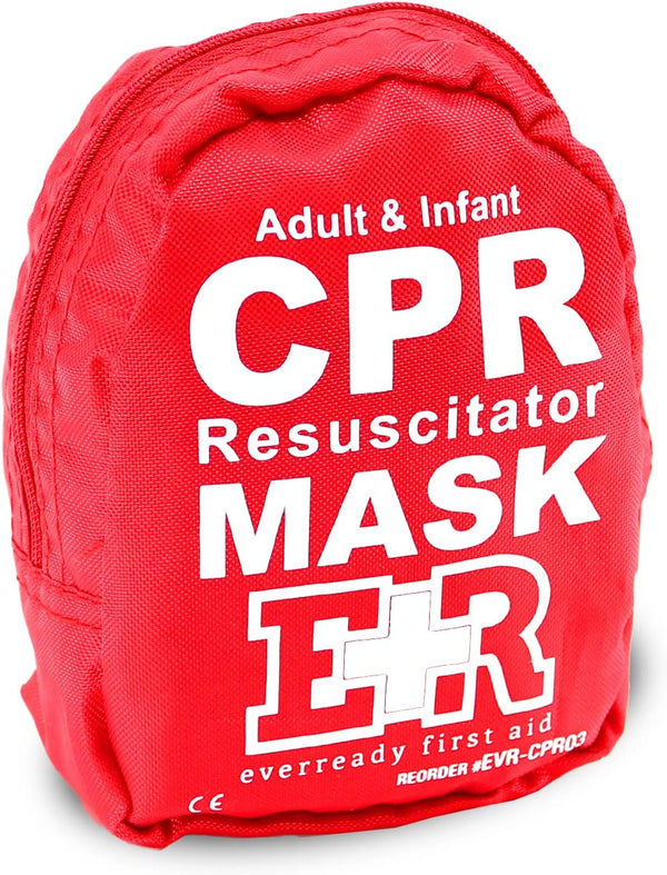 Adult and Infant CPR Mask Combo Kit with 2 Valves